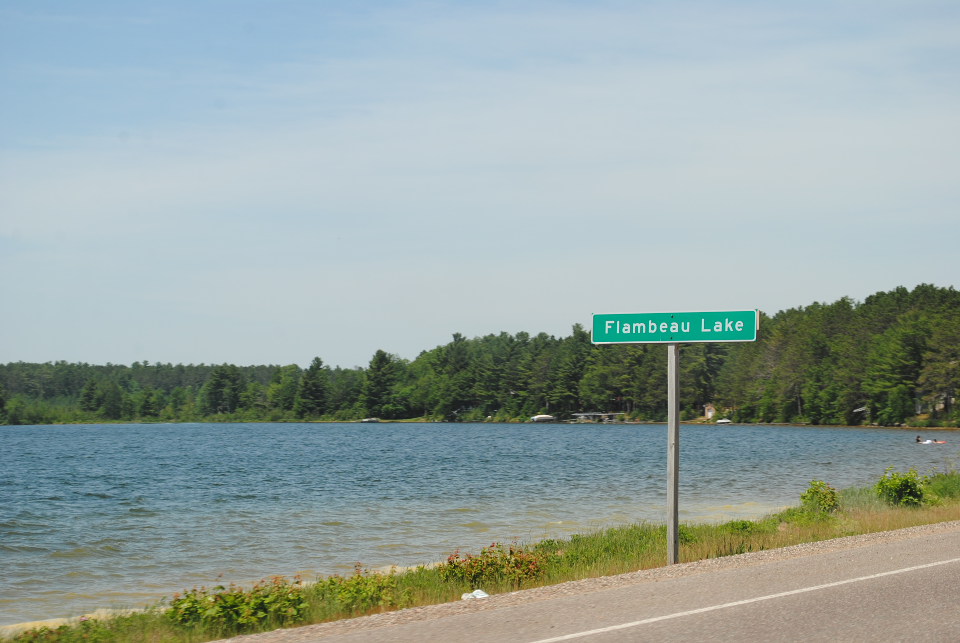 Flambeau Lake (Lac du Flambeau), Vilas County from Wisconsin Highway 47