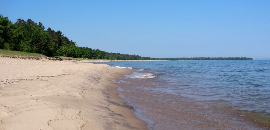 Lake Superior beach, in the Upper Peninsula of Michigan