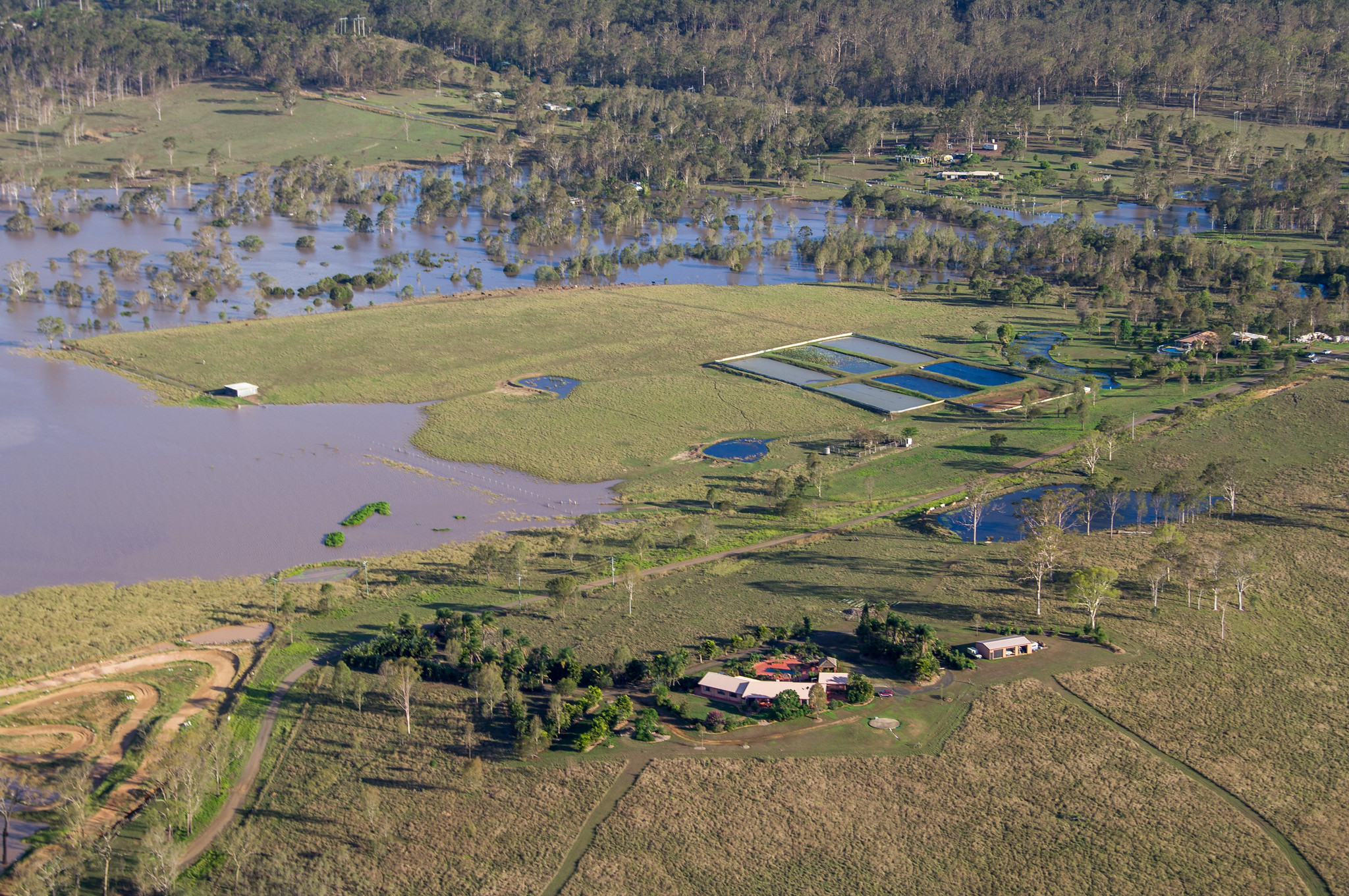 Aquaculture along Bingera Weir Road in South Bingera Locality.
